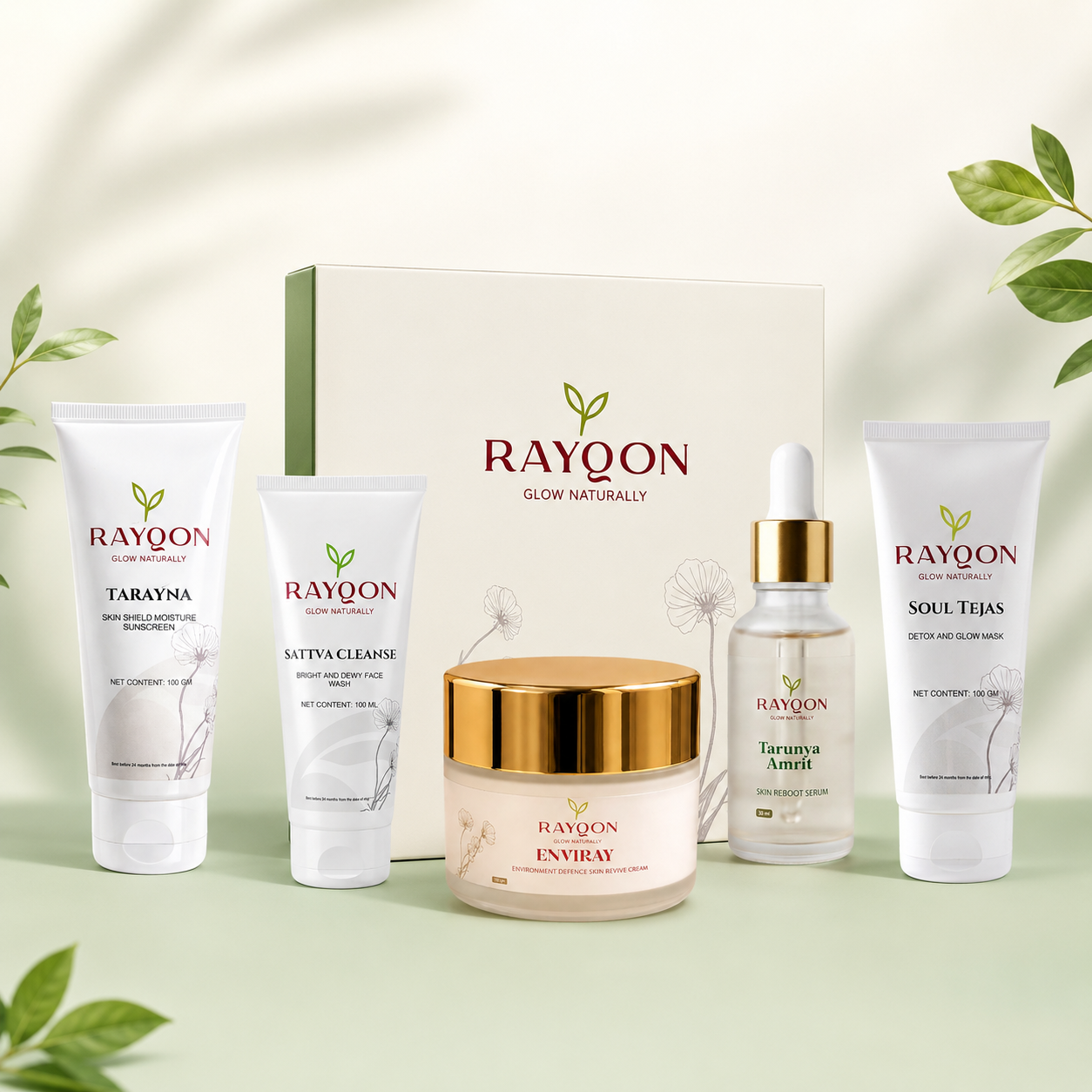 RAYQON Urban Skin Repair Kit | Complete 5-Step Daily Ritual